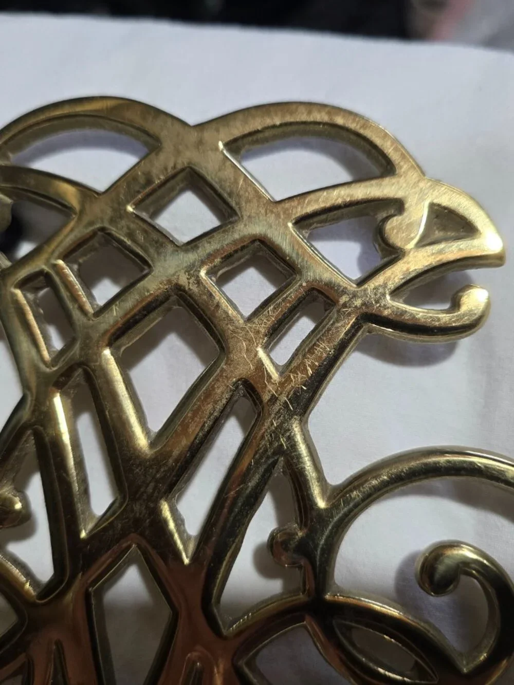 Vintage Thomas Jefferson Cipher Trivet - Solid Brass - Monticello Souvenir 1961